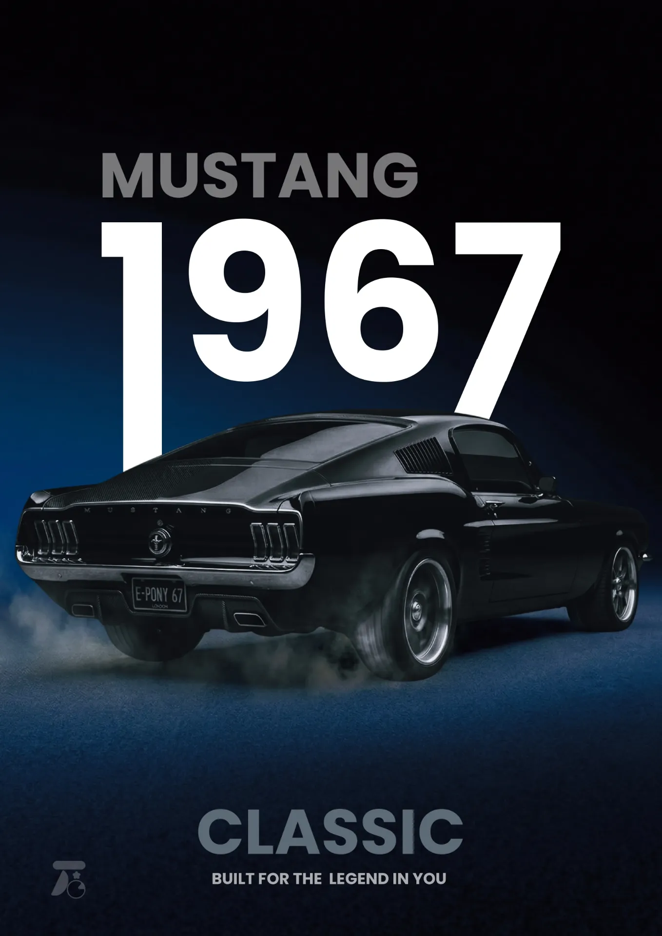 FORD MUSTANG 1967 BOLD (SELF ADHESIVE))